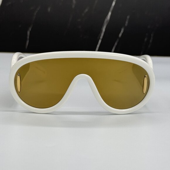 NEW LOEWE LW40108I 25G, LOEWE UNISEX SUNGLASSES WHITE GOLD - Picture 4 of 15